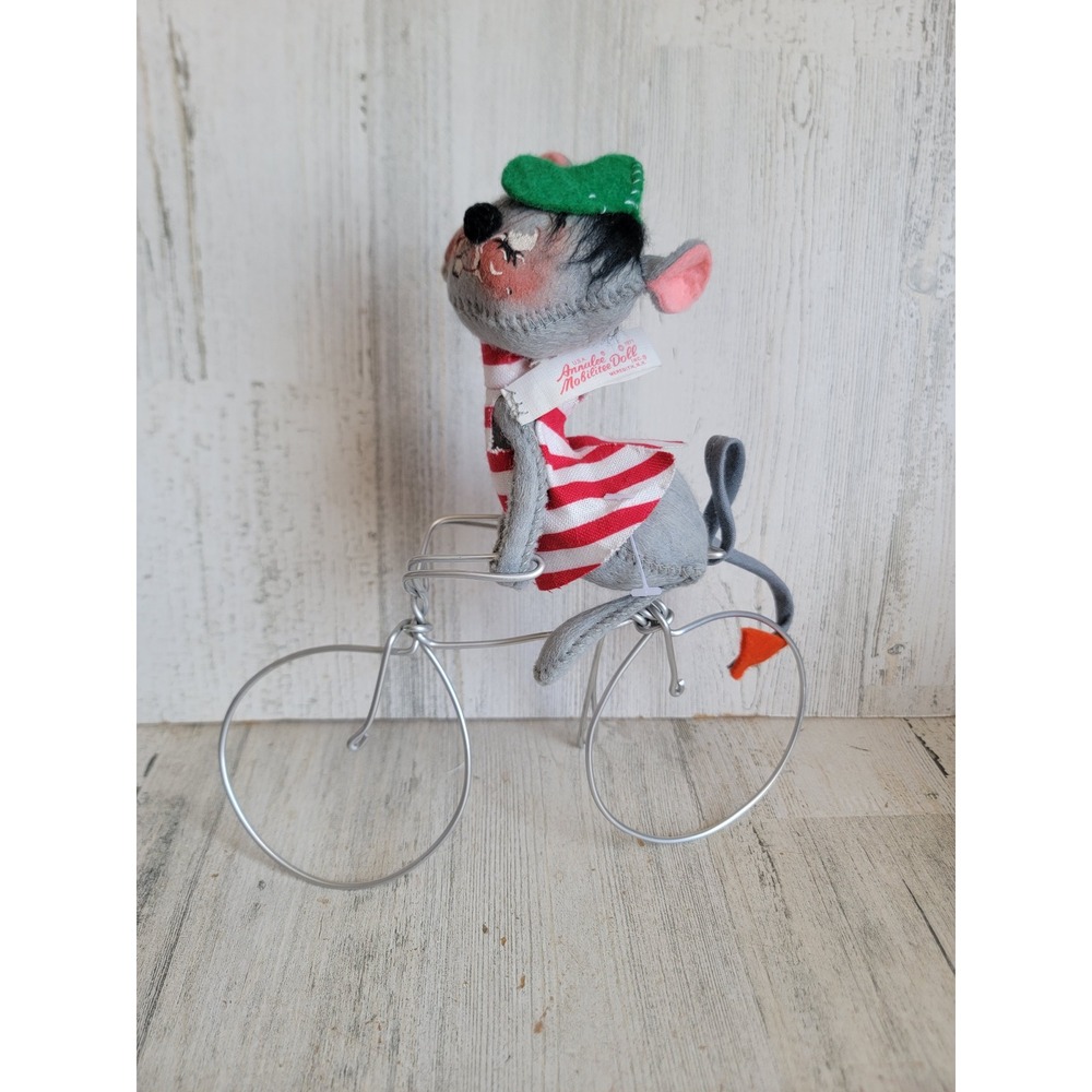 Annalee bicycle mouse vintage bike mobility doll Xmas home decor